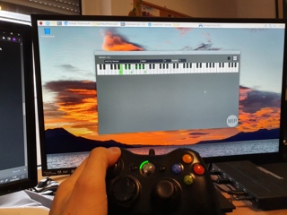 GamepadPiano on raspberry pi with gamepad